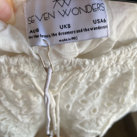 Runaway The Label Eyelet Embroidered IMOGEN SHORTS Ruffle White size S NWT - Picture 14 of 16